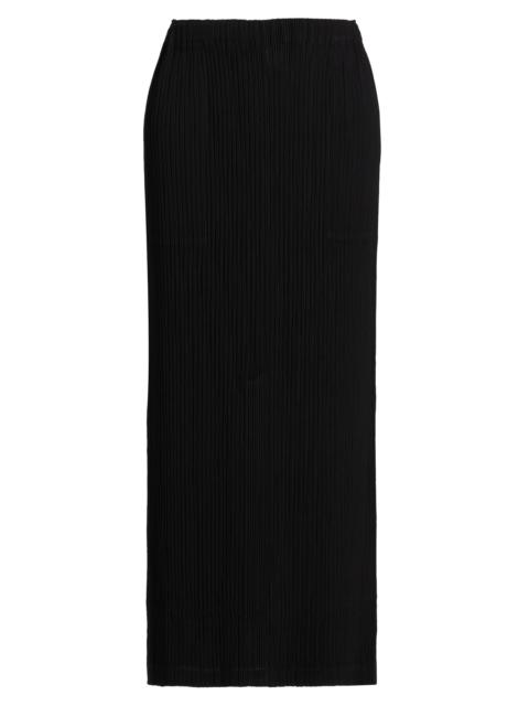 ISSEY MIYAKE Women's Hatching Pleats Midi-Skirt - Black