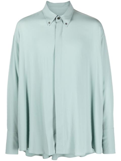 AMI Paris crepe-texture long-sleeved shirt