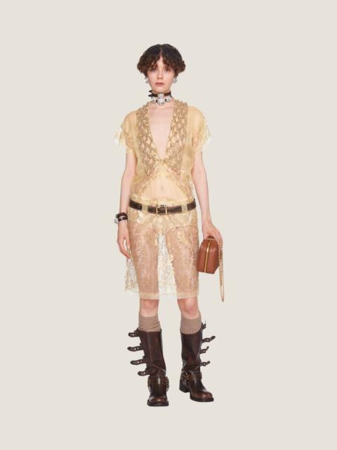 Miu Miu Embroidered Chantilly lace dress