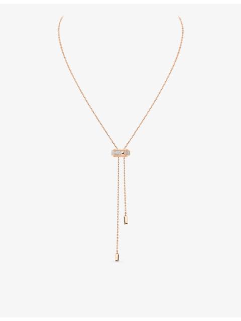MESSIKA Moderniste Pave Tie 18ct Gold And 0.10ct Diamond Necklace