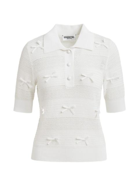 ESSENTIEL ANTWERP bow-embellishment polo top