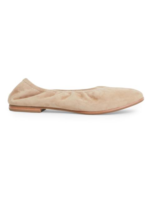 SIMKHAI Women's Danna Elasticized Suede Ballet Flats - Desert