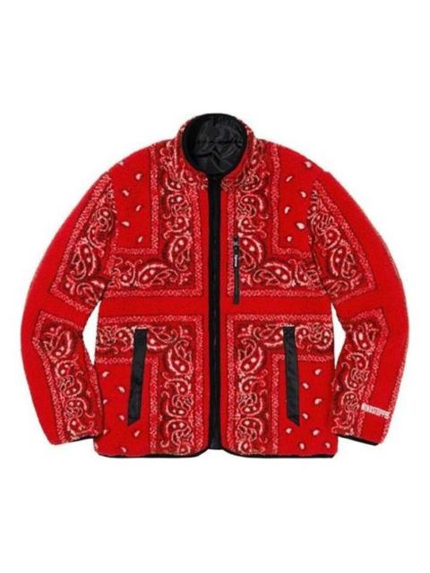Supreme Supreme Reversible Bandana Fleece Jacket 'Red' SUP-FW19-342