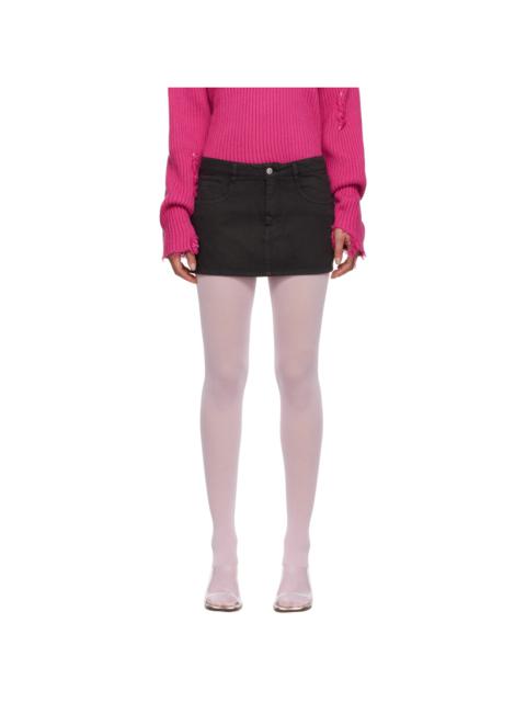 MM6 Maison Margiela Black Five-Pocket Denim Miniskirt