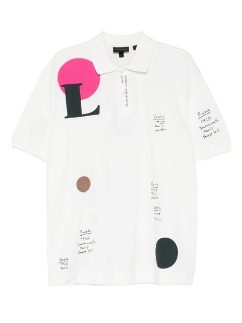 LACOSTE graphic-print polo shirt