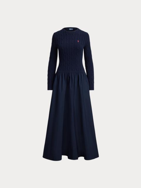 Polo Ralph Lauren Cable-Knit Bodice Cotton Dress