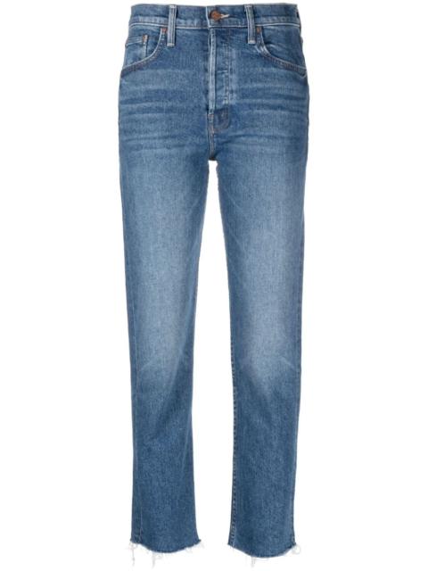 MOTHER Tomcat slim-cut frayed-edge jeans