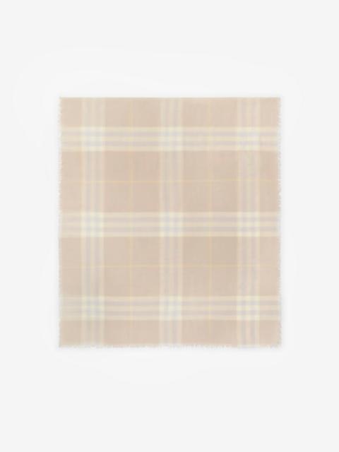 Burberry Wide Check Wool Scarf