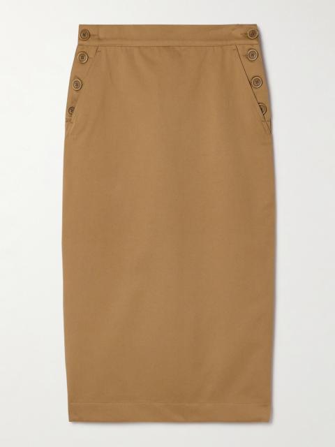 Max Mara Cresta Cotton-twill Midi Skirt