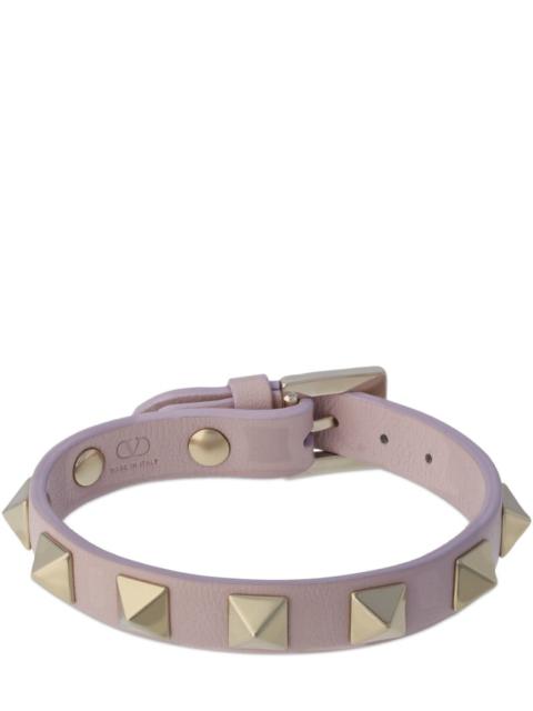 Rockstud leather belt bracelet