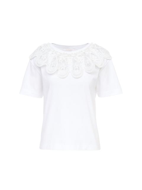 See by Chloé LACE COLLAR T-SHIRT