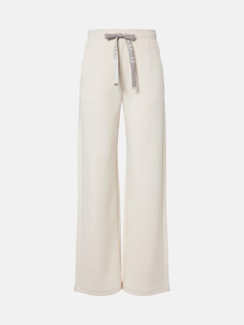 'S Max Mara Cotton-blend jersey wide-leg sweatpants