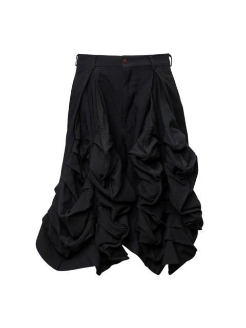 Comme des Garçons Homme Plus Garment Dyed Ruffle Shorts