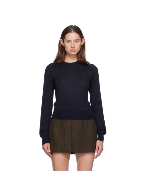 AMI Paris Navy Ami de Cœur Sweater
