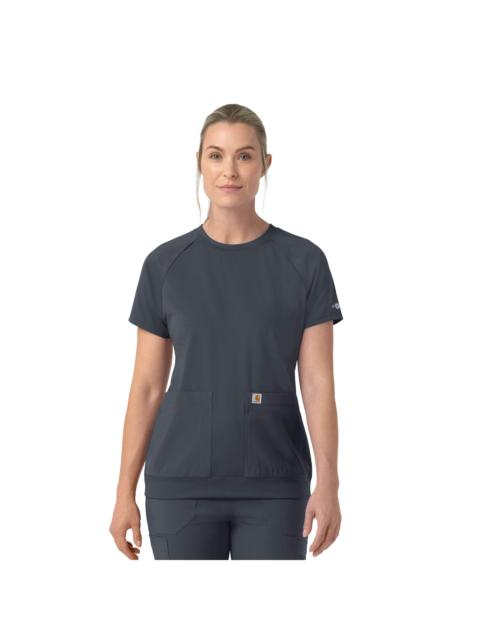 Carhartt Women's Force Cross-Flex Knit Crew Neck Scrub Top