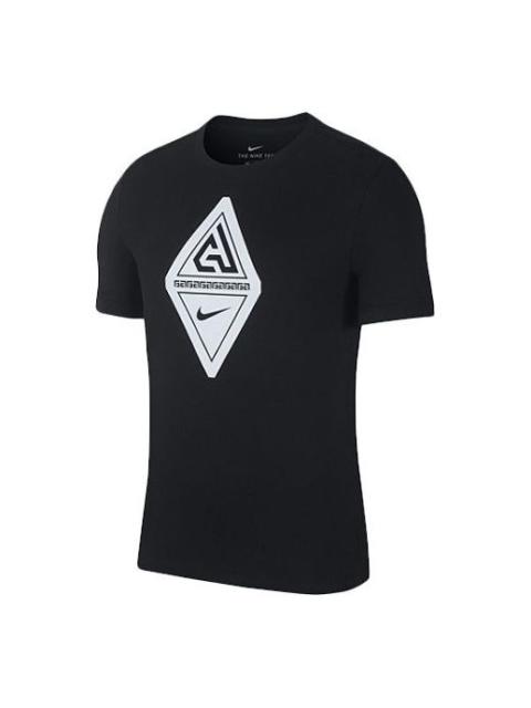 Nike Nike FREAK Alphabet Basketball Training Sports Breathable Short Sleeve Black BV8268-010