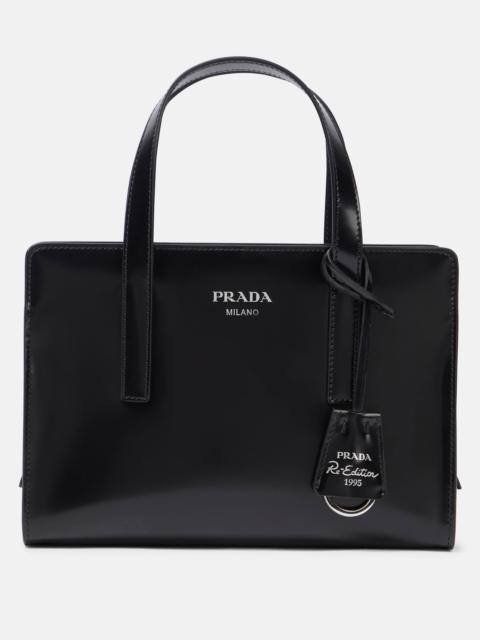 Prada Logo patent leather tote