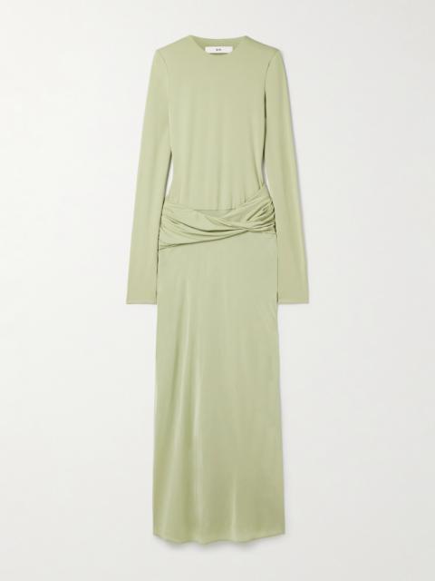 SIR. Milesi Draped Stretch-jersey And Satin Gown