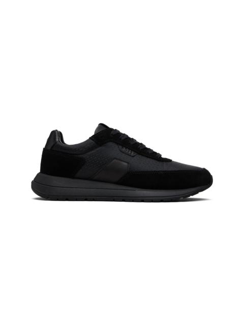 BOSS Black Suede Trim Sneakers