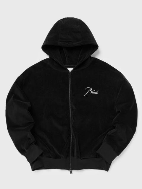 Rhude VELOUR CLASSIQUE ZIP-UP HOODIE