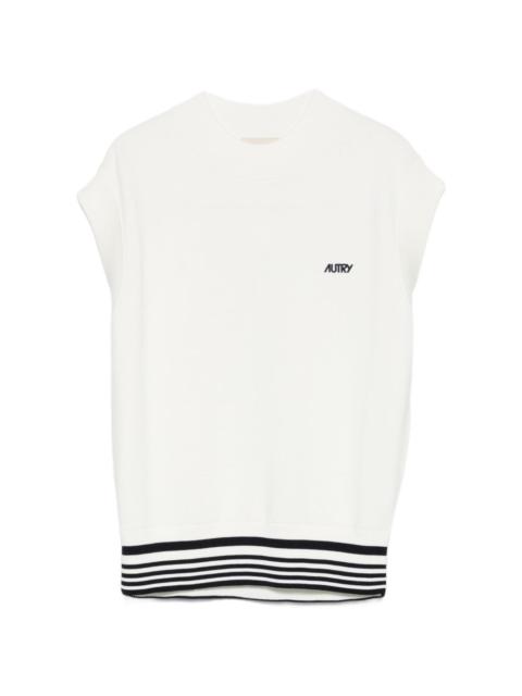 AUTRY stripe-detailed knitted vest