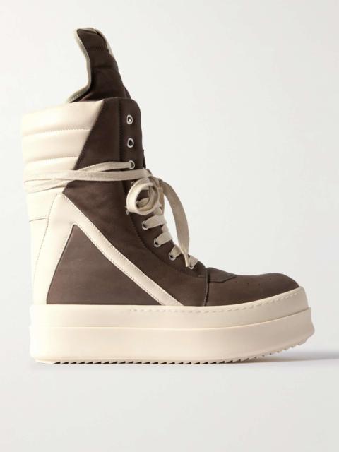 Rick Owens Mega Geobasket Leather Sneakers