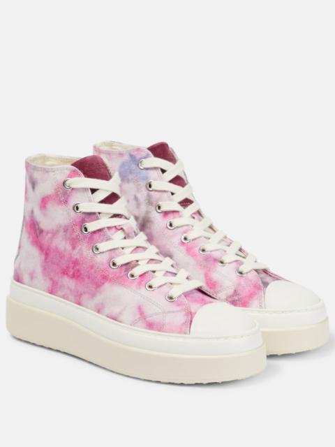 Isabel Marant Austin printed high-top sneakers