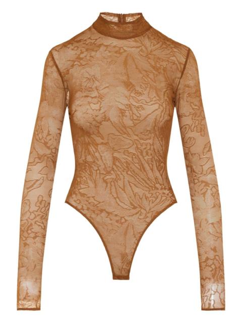 David Koma floral-lace bodysuit