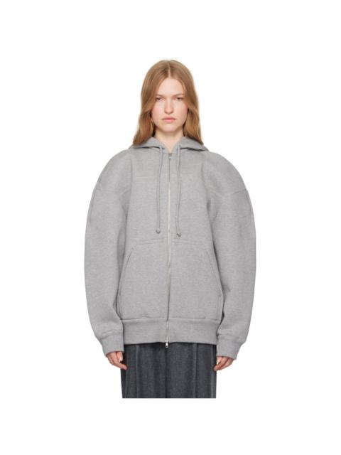 Gray Bonded Jersey Hoodie