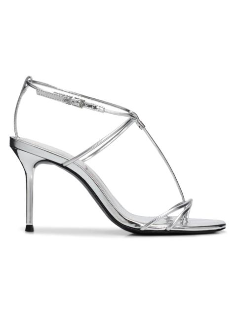 SCHUTZ Women's Jules 90MM Leather Sandals - Prata