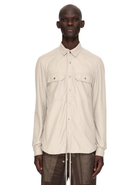 Rick Owens Beige Temple Outershirt