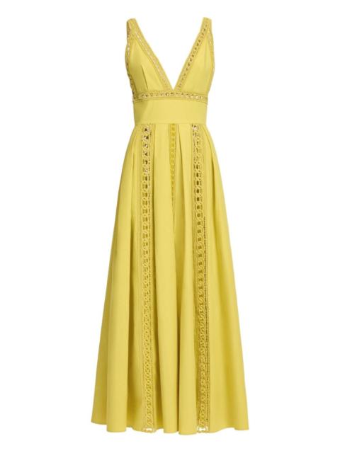 ELIE SAAB v-neck midi dress