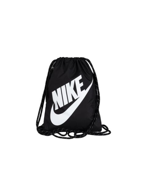 Nike Heritage Drawstring Bag (13L) "Black / Black / White" DC4245 010