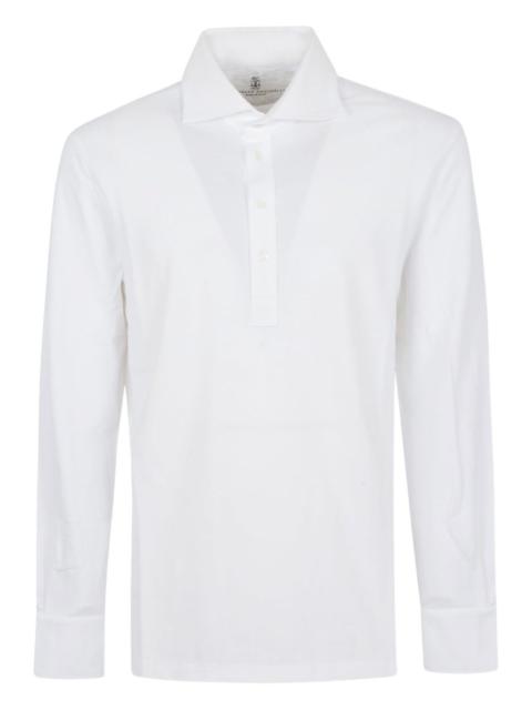 Brunello Cucinelli long-sleeved cotton polo shirt