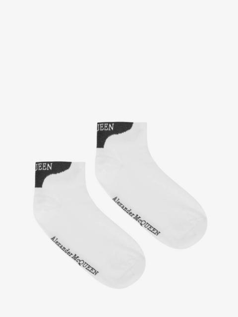 Alexander Mcqueen Ankle Socks in Black/white