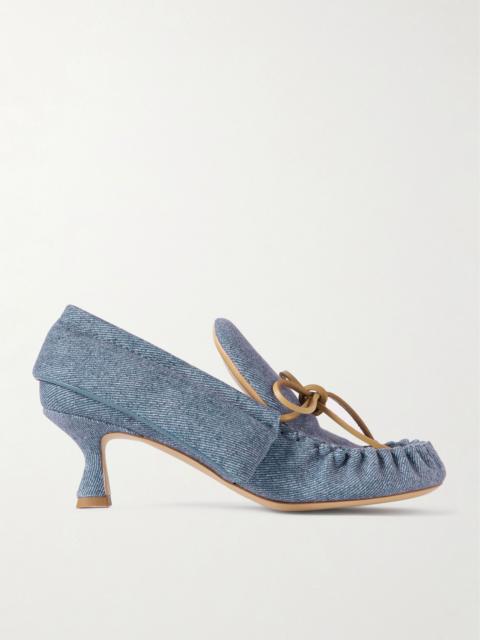 JW Anderson Babush bow-detailed denim pumps Blue