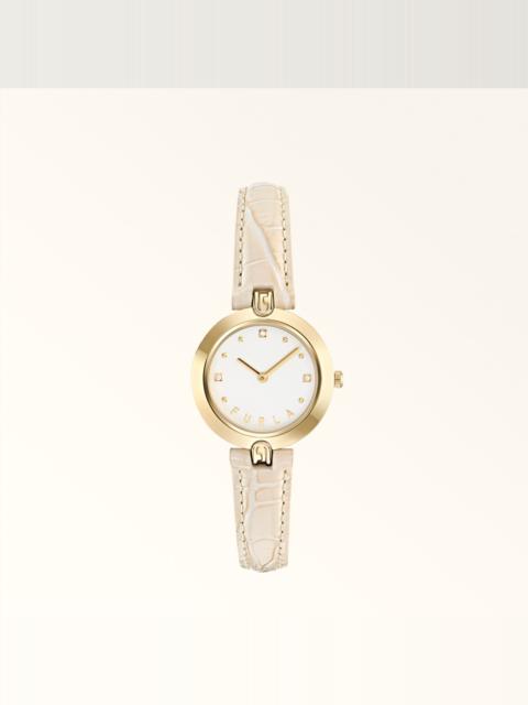 FURLA Furla Logo Links Round Case Watch