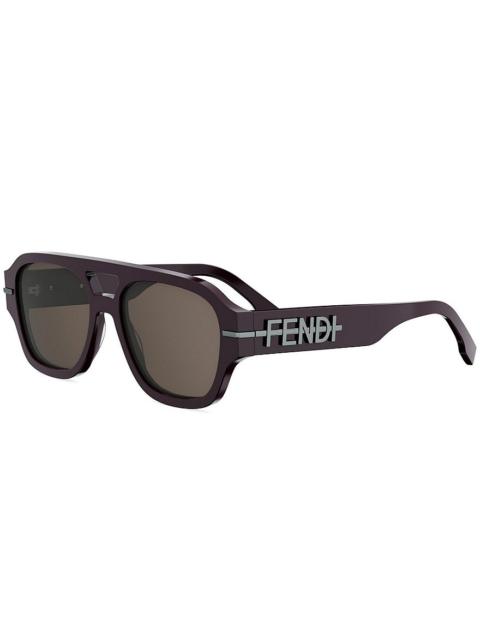 FENDI Unisex Fendigraphy 55mm Square Sunglasses
