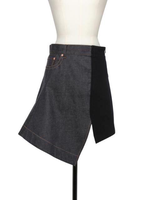 sacai Chalk Stripe x Wool Melton Skirt | REVERSIBLE