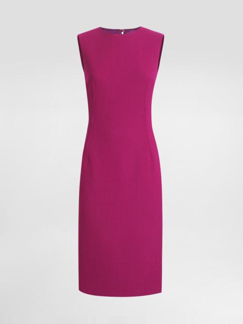 Dolce & Gabbana Wool crepe calf-length sheath dress