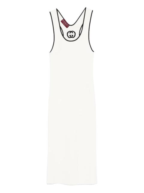 GUCCI logo-motif midi dress