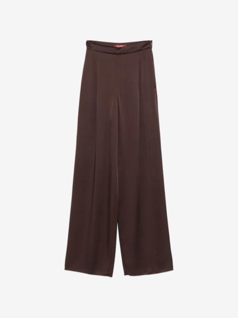 Max Mara crêpe-textured palazzo pants