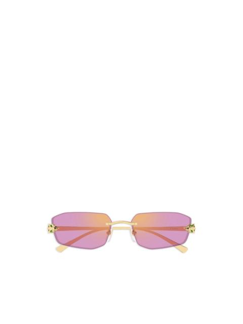 Cartier rectangle rimless sunglasses