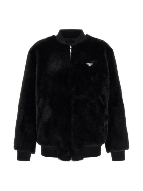 Prada Eco-Fur And Re-Nylon Reversible Bomber Jacket