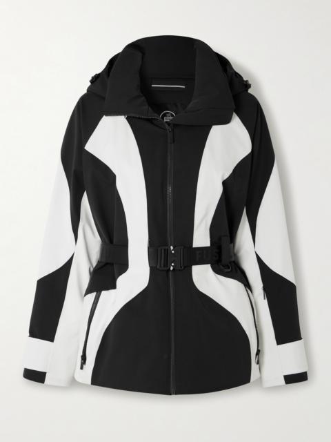 Fusalp Lexa Belted Hooded Two-tone Ski Jacket