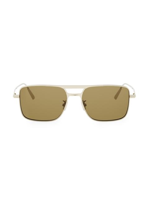 Dior Men's DiorBlackSuit S17U 56MM Navigator Sunglasses - Gold