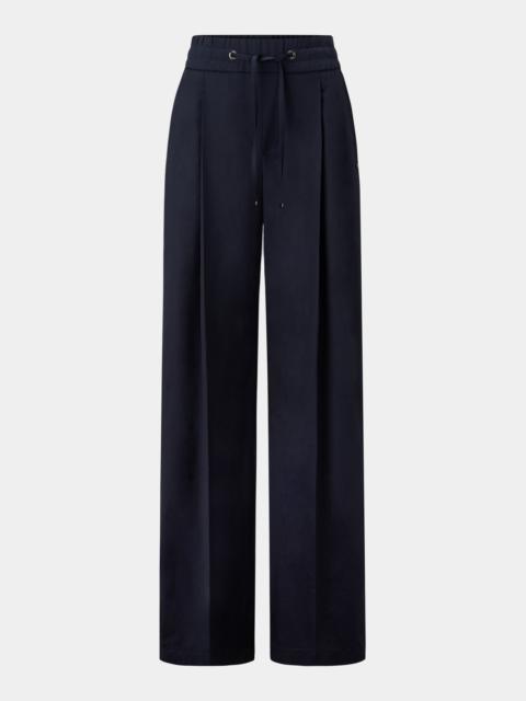 Pleated trousers Ella in Navy blue