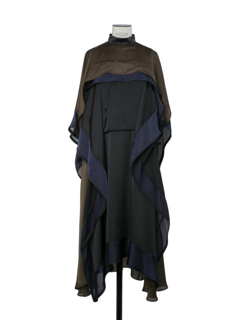 sacai Satin x Chiffon Dress