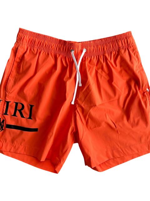 AMIRI MA Bar Logo Swimshorts "Orange & Black" PF22MSB002 665