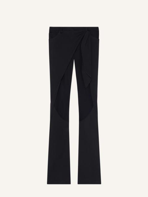 courrèges 5-POCKET DENIM PANTS WITH DRAPÉ